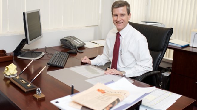 Williams in his office