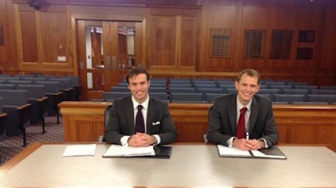 Students prepare to make their case in court competition