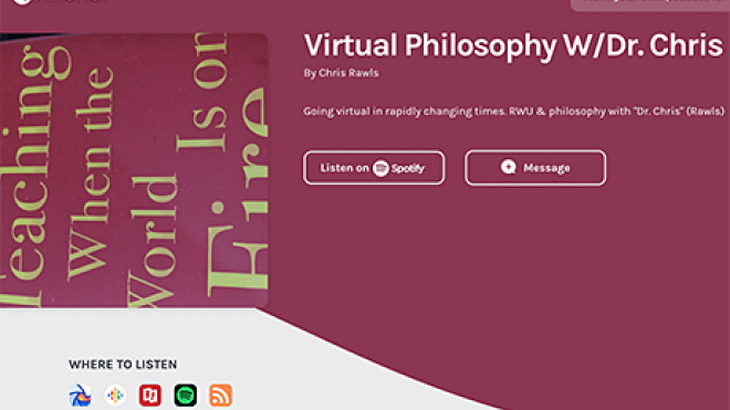 Screenshot of "Virtual Philosophy W/Dr. Chris" podcast