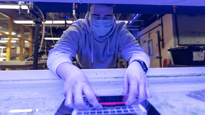 Tommy Demarco in the lab 