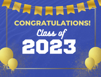 Graphic that says congratulations class of 2023