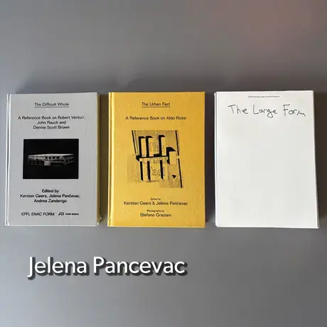 Three books laid out on a table