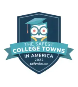 The Safest College Towns in America Badge