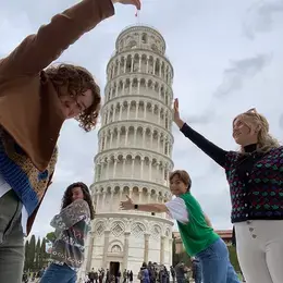 Students at the Leaning Tower