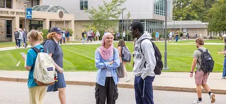 Students connect on RWU's Bristol campus