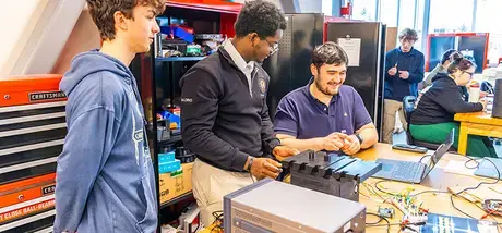 Students build electronics