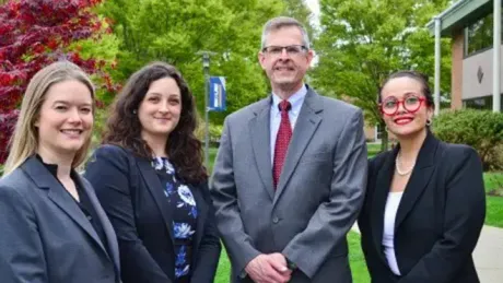 Kaiya Letherer, Sydney Barletta, Andrew Dunphy, and Samantha Lobato celebrate their accomplishments.