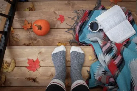 Fall scene with Book