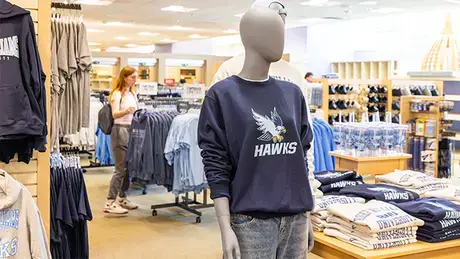 Students browsing the new RWU Campus Store.
