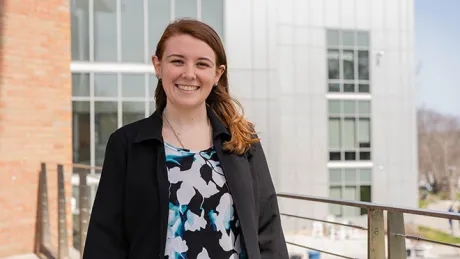 A photo of Hannah Baldwin outside GHH