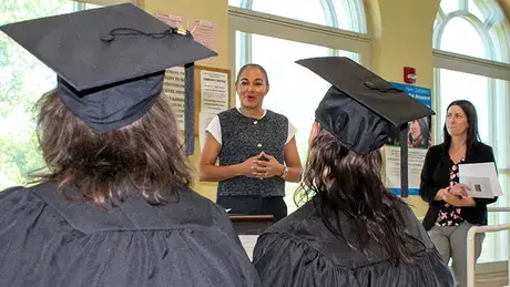 Associate degree graduates at the Women's Facility.