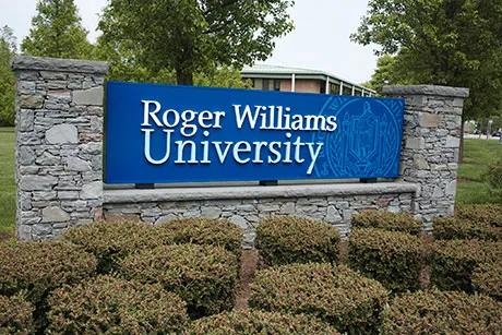Roger Williams University main entrance.