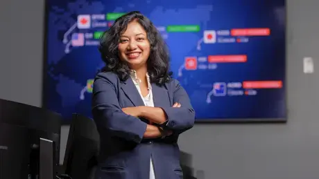 Mario J. Gabelli School of Business Dean Diya Das.