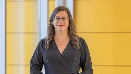 Board of Trustees Chair Heather Boujoulian ’97.