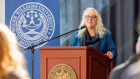 Professor of Politics and International Relations and Rhode Island State Representative June Speakman.