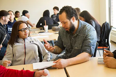 Gateway student working with teacher