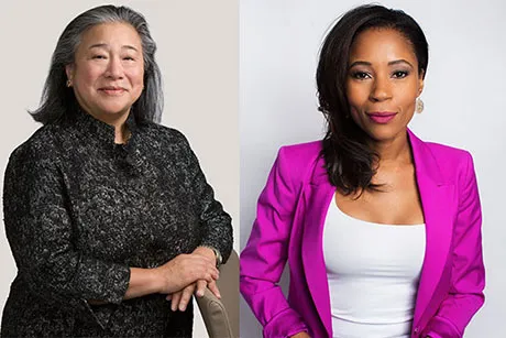 Tina Tchen and Adrienne Lawrence