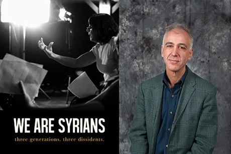 Cover of book and portrait of author.