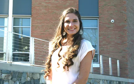 Portrait of student on campus