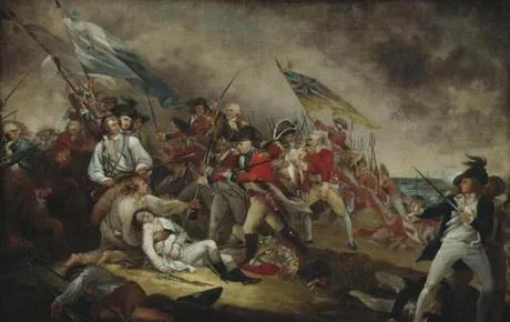 Historic painting of colonial America