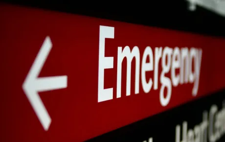 Emergency room sign