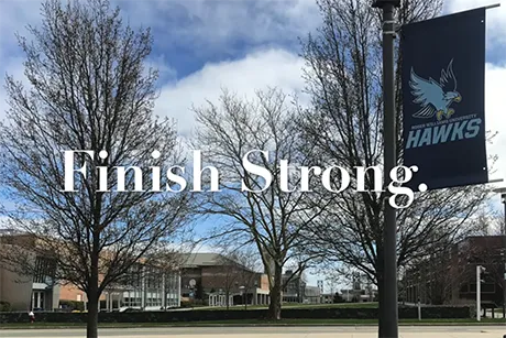 screengrab of Finish Strong video on eve of finals