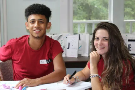 Participants in one of half full's 2017 Youth Forwards.