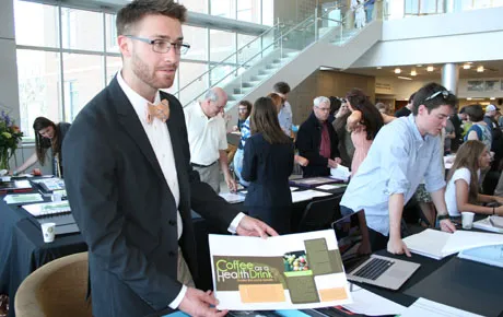 Students display their graphic design work