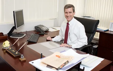 Williams in his office