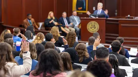 New student orientation at RWU School of Law.