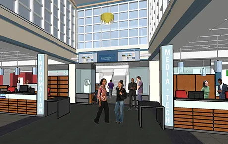 illustration of library