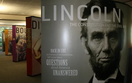 Exhibit inside library