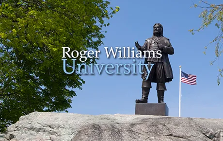Roger Williams statue on campus