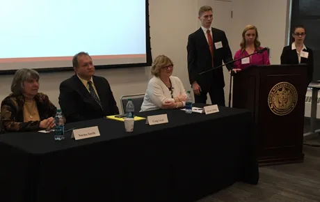 Students lead a press conference