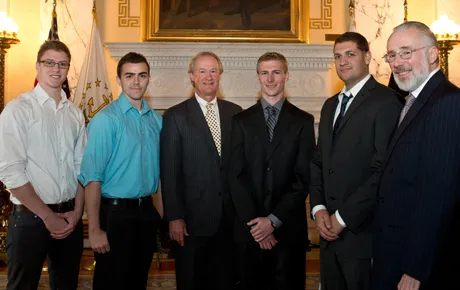 Leaders of project pose together