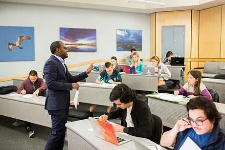 Professor teaching class.