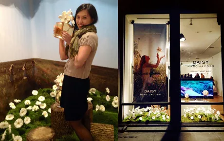 Woman inside her design