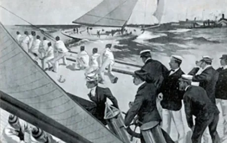 Historic image of sailors.