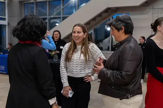 Student connects with mentors