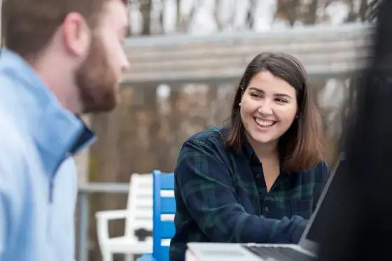 Student Smiling with Friends