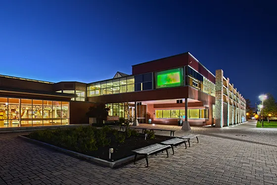 RWU's CSARE at night