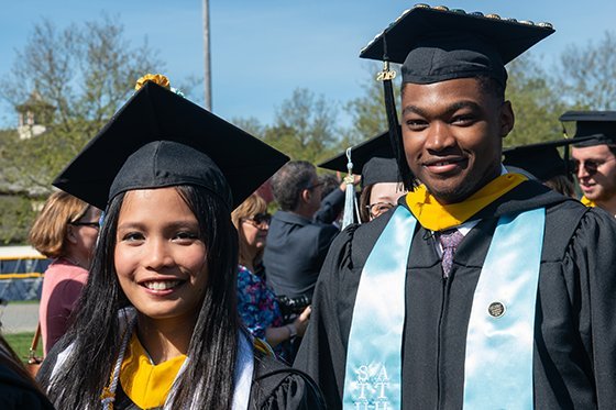 image of students at RWU Commencement 2019