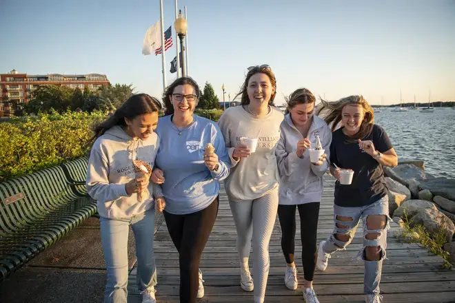 Students enjoying Bristol, RI