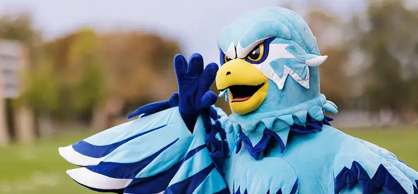 RWU's mascot Swoop