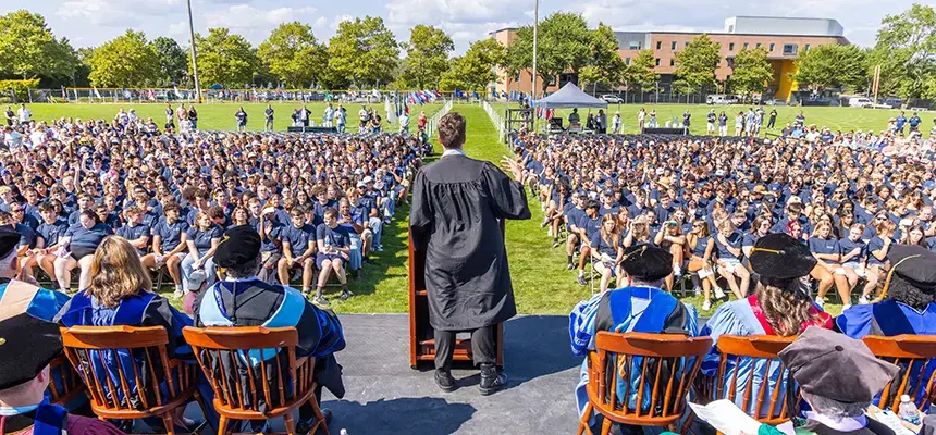 Proceedings on stage at convocation