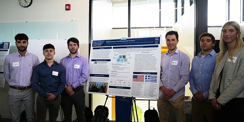 Students present on their work in Greece