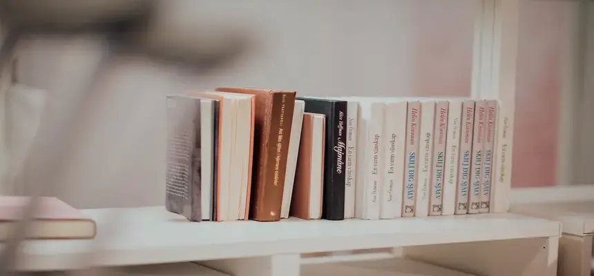 Books on a shelf