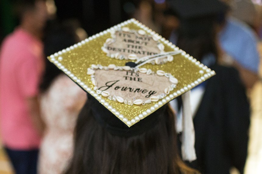 Image of a decorated mortarboard 