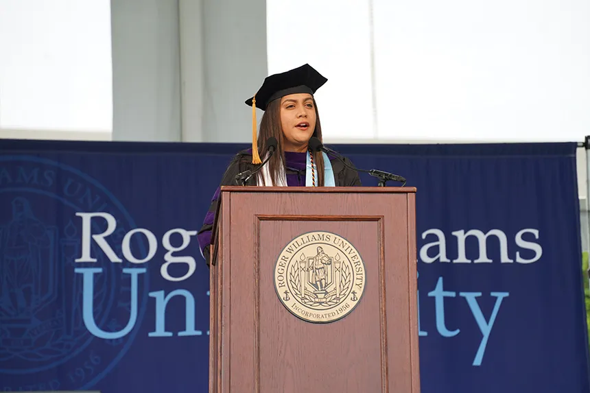 Law student speaker Diana Perez ’18, L’22