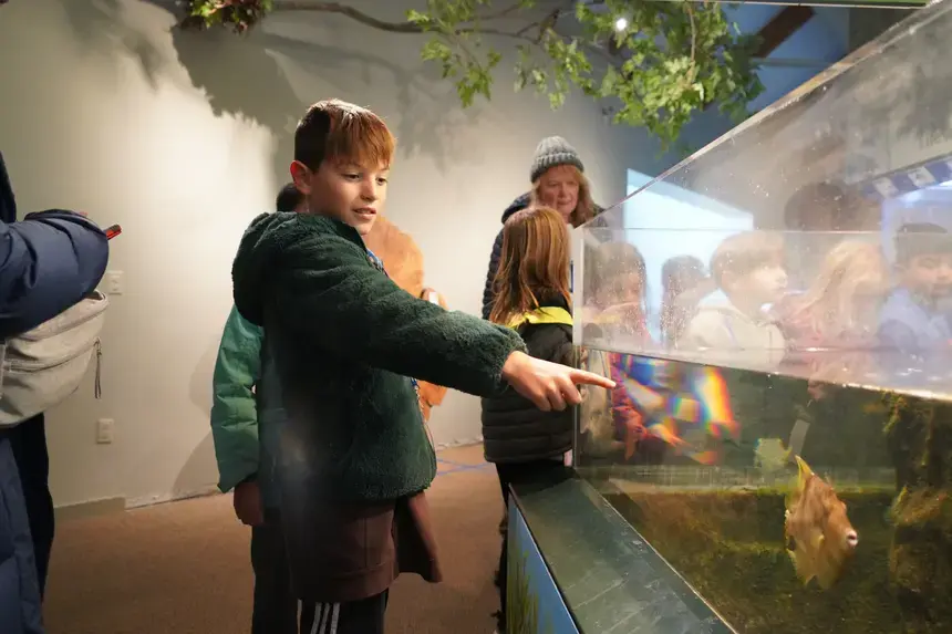 Croft School second graders at the Audubon.